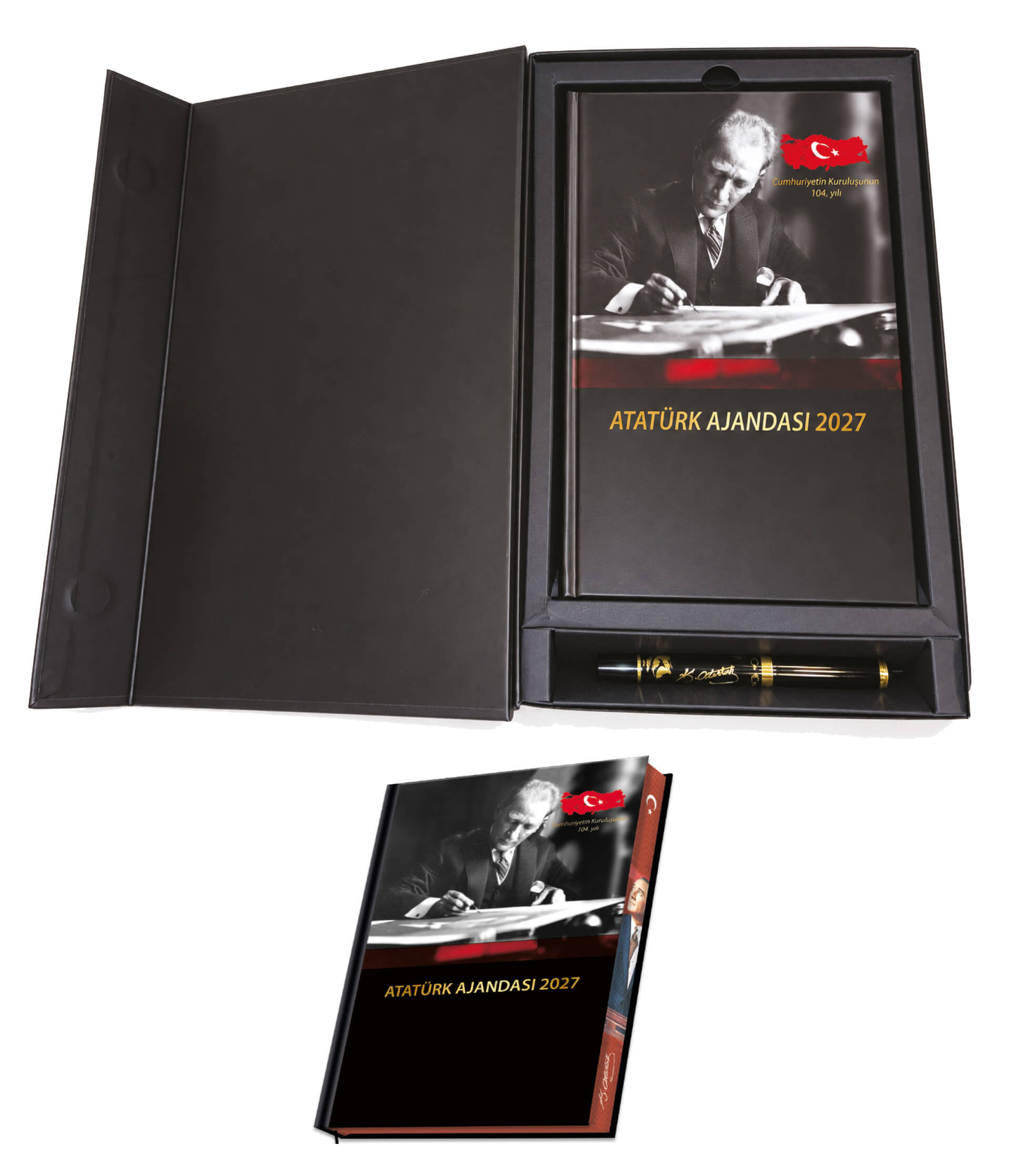 EL-KOD-274 Atatürk Set (Ajanda-Kutu-Kalem)