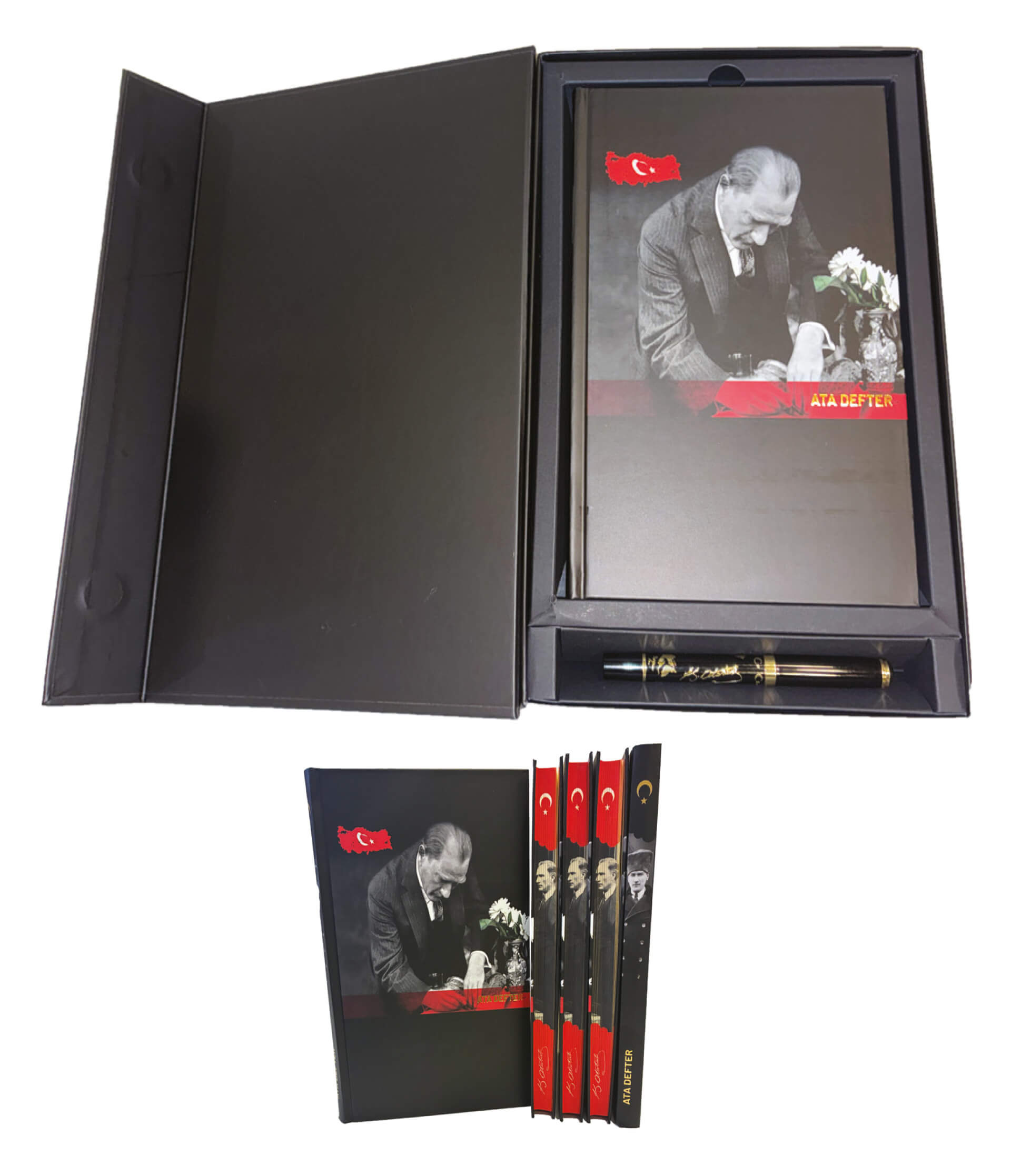 EL-KOD-273 Atatürk Set (Defter-Kalem-Kutu)